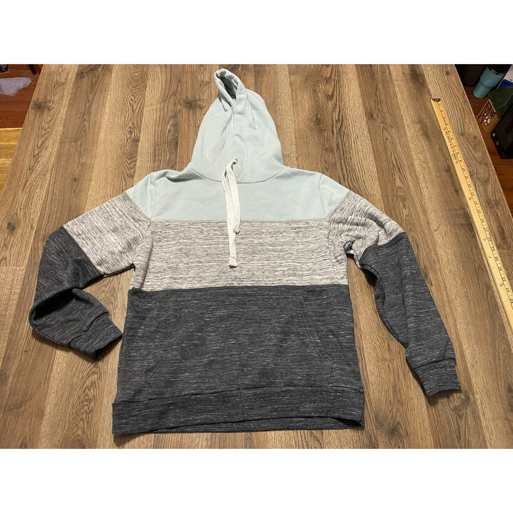 Doublju Hoodie, Women's Size Large, Gray Green Black, Pullover, Long Sleeve